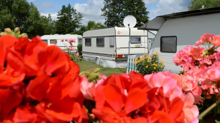 Camping ist in diesem Jahr stark gefragt – hier auf dem Campingplatz Riegelspitze bei Werder.