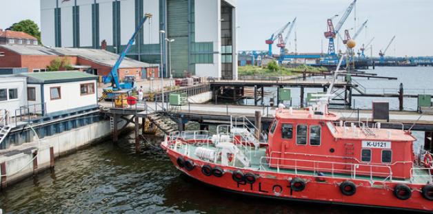 Die Gebrüder-Friedrich-Werft mit 65 Angestellten profitiert vom Standort in Kiel und dem Mut der Eigentümer, zu investieren. Foto: Ruff