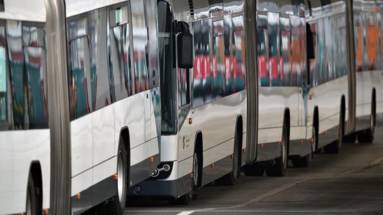 Busse des öffentlichen Nahverkehrs in Potsdam. Auch hier sinken die Fahrgastzahlen. 