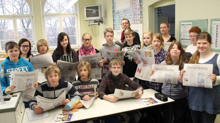 Neue "Zisch"-Reporter: Die 7b der Goethe-Schule in Parchim macht bei "Zeitung in der Schule" mit. Michael-Günther Bölsche