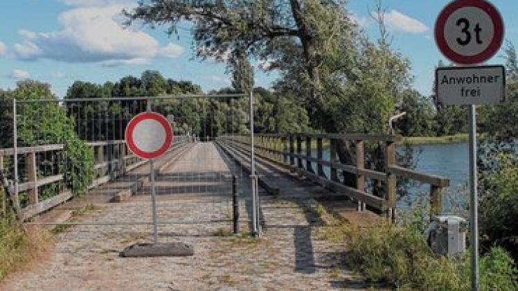 Die Brücke darf jetzt nur noch von Fußgängern und Radfahrern benutzt werden.hans kraschewski