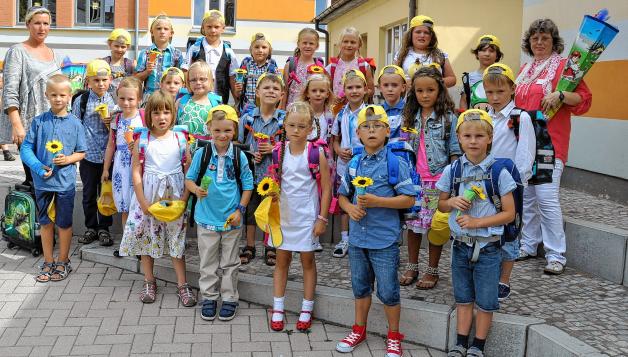 Die Klasse 1a der Heinrich-Heine-Schule Schwerin. Foto: Werner Mett