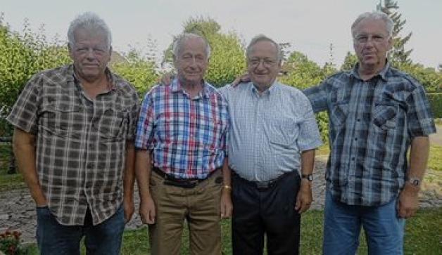 Wiedersehen der ehemaligen Lehrlinge nach 50 Jahren: Klaus Ahrens, Wolfgang Matzig, Bernd Meyer und Jürgen Nikolaus (v.l.)Frost Wiedersehen der ehemaligen Lehrlinge nach 50 Jahren: Klaus Ahrens, Wolfgang Matzig, Bernd Meyer und Jürgen Nikolaus (v.l.)Frost