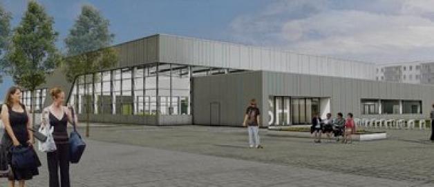 Der Neubau ist in der Animation schon fertig: Für zehn Millionen Euro Investitionskosten  soll eine sportlich ausgezeichnete Halle auf dem Großen Dreesch entstehen.stadt