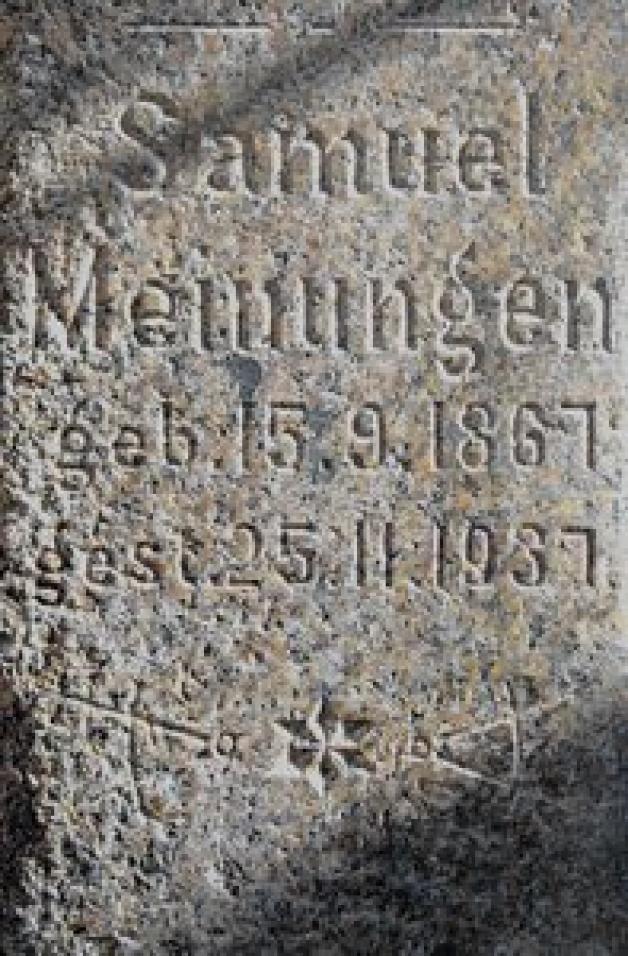 Der Grabstein von Samuel  Meinungen wurde bei der Beräumung gefunden. 