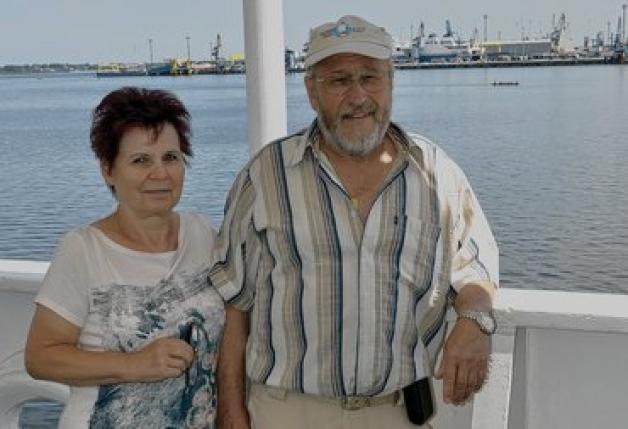 Aus Berlin angereist: Der ehemalige Matrose Heinz Partz mit seiner Frau Erika