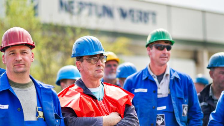 Die Werft-Arbeiter sind bereit, den Druck auf die Arbeitgeber zu erhöhen. Foto: Georg Scharnweber