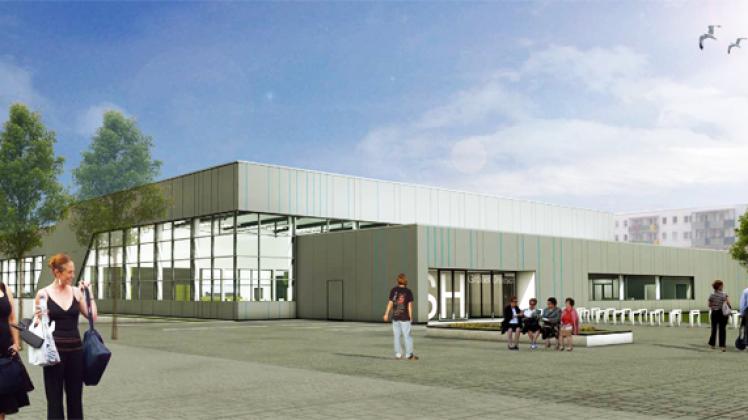 So  soll die neue Schwimmhalle auf dem Großen Dreesch aussehen. Der Abriss des alten Bades ist für das erste Quartal 2013 geplant. zvs