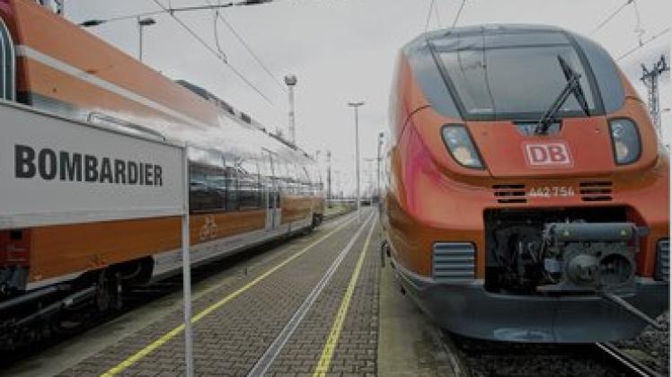 Triebwagen vom Typ Talent 2 sollen ab Ende dieses Jahres auch  zwischen Rostock und Warnemünde rollen.dpa