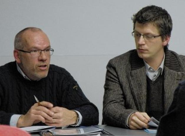 Rolf Zenhäusern (l.) und Mario Schlichting stellten die Planung vor. 