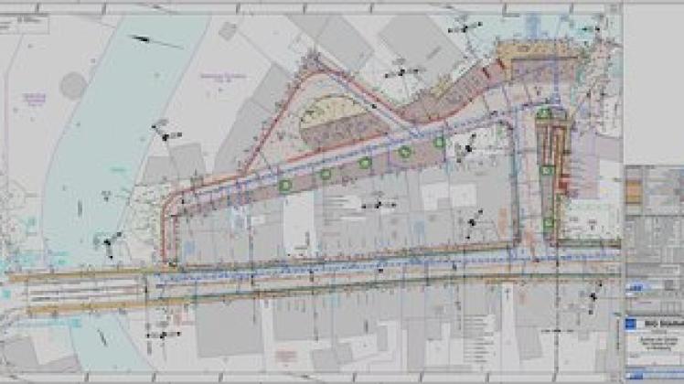 Entwurf für die Straßensanierung: Blick vom Hohen Ende auf die Pferdeschwemme.  Ingenieurbüro