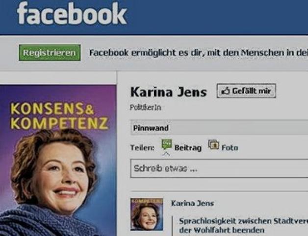 Strahlt auf Facebook und bald auch auf eigener Homepage: Karina Jens (CDU)