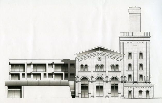 Die ehemalige Fabrik soll restauriert und mit einem Anbau ausgestattet werden.NNN Die ehemalige Fabrik soll restauriert und mit einem Anbau ausgestattet werden.NNN