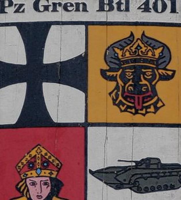 Das Wappen des Bataillons, es kann so bleiben, wie es ist, mit Hagenower Bezug.