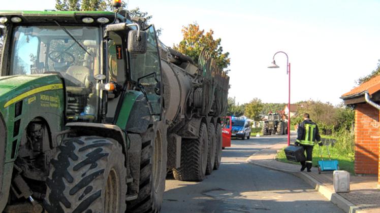 In Wipersdorf stießen ein Krad und ein Traktor zusammen. Foto: Michael Schwertner