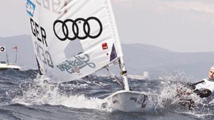 Franziska Goltz in ihrem Element - hier bei der Regatta vor Hyères. svmv Franziska Goltz in ihrem Element - hier bei der Regatta vor Hyères. svmv