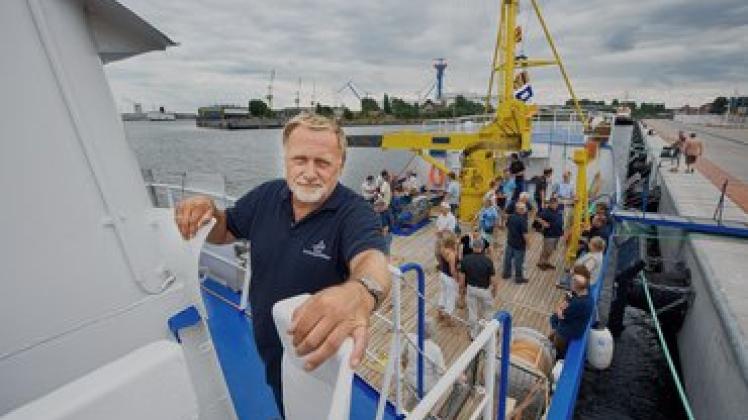 Kapitän Uwe Scholz geht nach beinahe 26 Jahren von Bord der "Professor Albrecht Penck".Georg Scharnweber