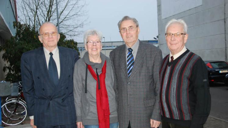 Vier von acht Vorstandsmitgliedern der Landsenioren: Conrad Hobohm, Dorothea Jaap, Paul Stets und Roland Draeger.  