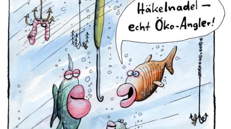Bio-Fischerei   Karikatur: Burkh