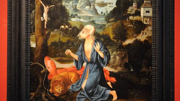 „Der Heilige Hieronymus als Büßer“ von Joos van Cleve (1485-1541)