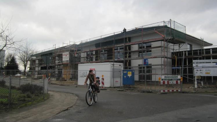 Der Kita-Neubau in Zarrentin nimmt langsam Gestalt an.  Fotos: Thorsten Meier 