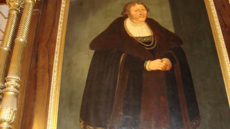 Das Porträt des Herzogs ist heute   im Schweriner Schloss zu sehen.  
