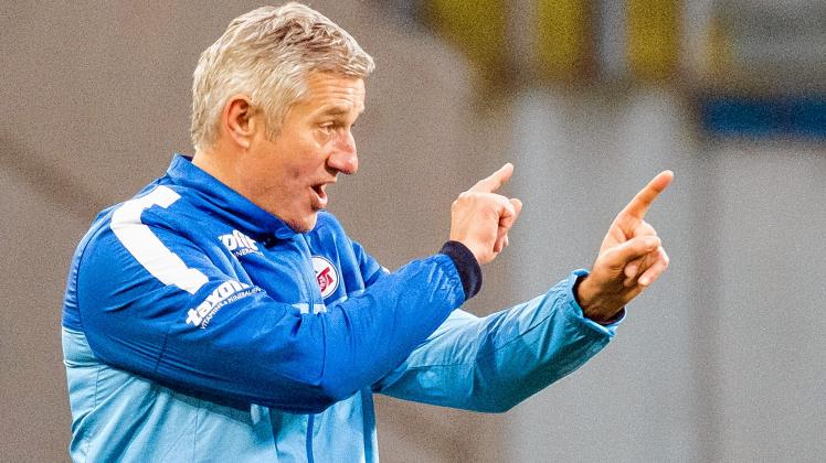 Trainer Andreas Bergmann warnt vor allzu großer Euphorie nach der letzten Hansa-Erfolgsserie.