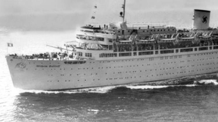 Das deutsche KdF-Schiff „Wilhelm Gustloff“ auf hoher See  