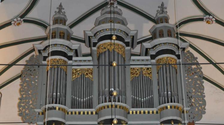 Prachtvolle Schönheit: Die Lübzer Stadtkirchenorgel. Im nächsten Jahr wird die Runge-Orgel 100 Jahre alt.  
