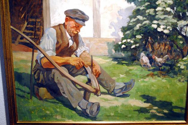 Carl Kayser Eichberg malte 1912 das Ölbild „Der Landmann“. Zur Schwaaner Ausstellung hat es das Museum der Havelländischen Malerkolonie Ferch beigesteuert.