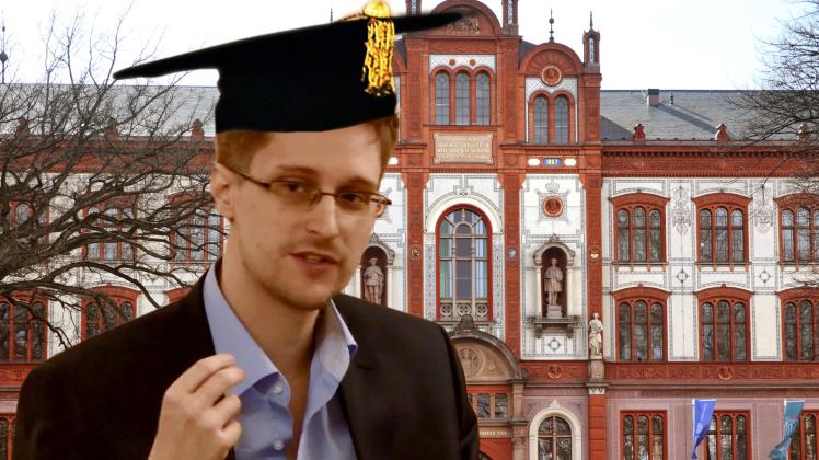 Er war nie hier – und doch soll Edward Snowden  Doktor der Uni Rostock werden. Ehrenhalber.