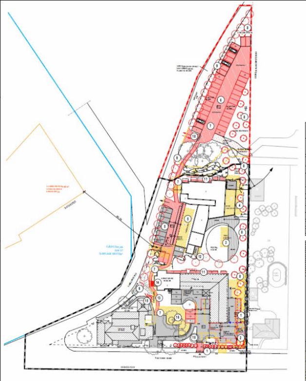 Der geänderte Plan für die Rittmeister-Erweiterung sieht einen Parkplatz im Norden vor.  Grafik: NNN 