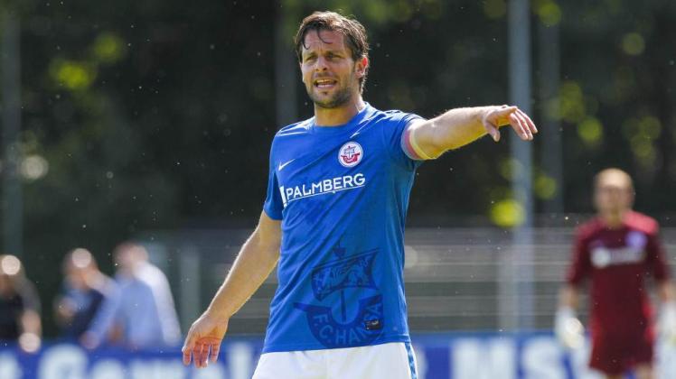 Hansa-Kapitän Sebastian Pelzer hofft nicht, wie in der Vorsaison noch in Abstiegsgefahr zu geraten.  