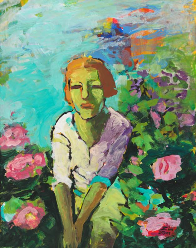 Die „Rosengärtnerin“ gehört zu den Bildern in der 19. Sommerausstellung in Rothener Mühle. Die „Rosengärtnerin“ gehört zu den Bildern in der 19. Sommerausstellung in Rothener Mühle.