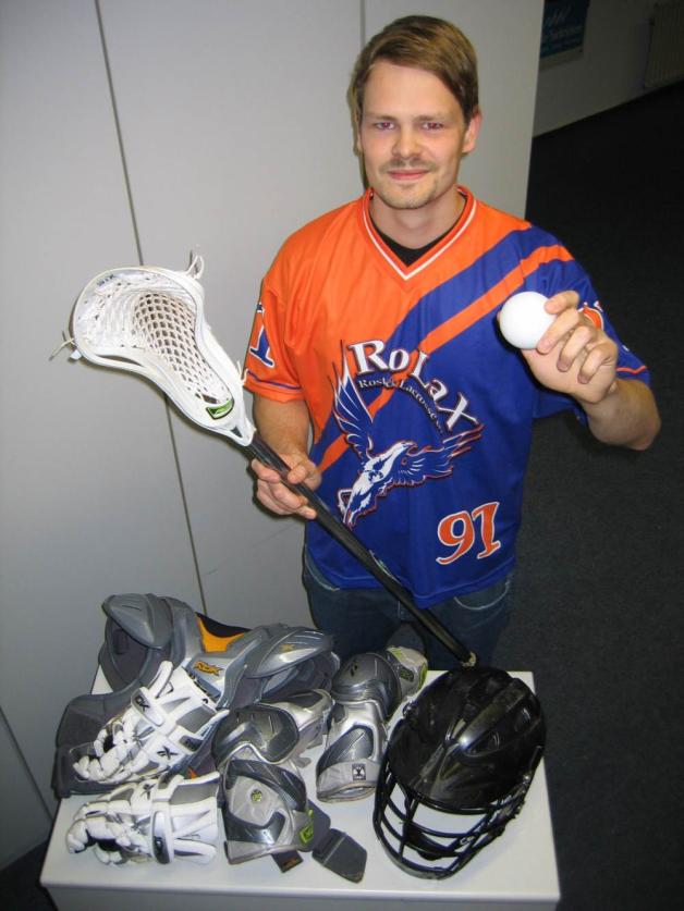 Die Lacrosse-Spieler wie Stefan Schröder setzen auf Wachstum. 