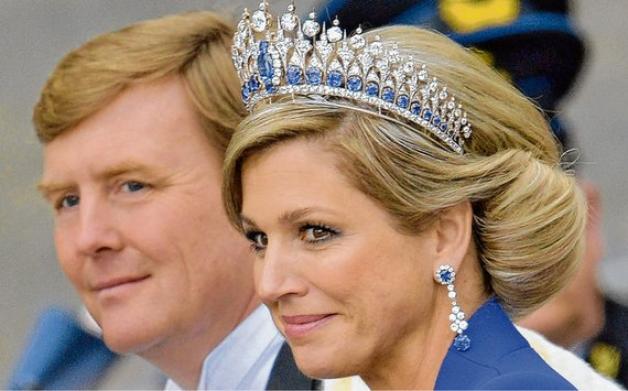 Überstrahlt alles: Die neue niederländische Königin Maxima und König Willem-Alexander.  Foto: dpa (2)