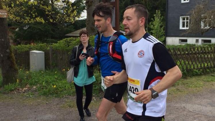 Danny Thewes (r.) und Benjamin Neckel bissen sich Seite an Seite durch. Fotos: privat 