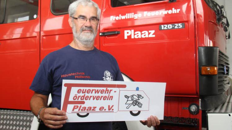Auch ein Logo für den Feuerwehrförderverein Plaaz e.V. hat Peter Legler längst entworfen.  