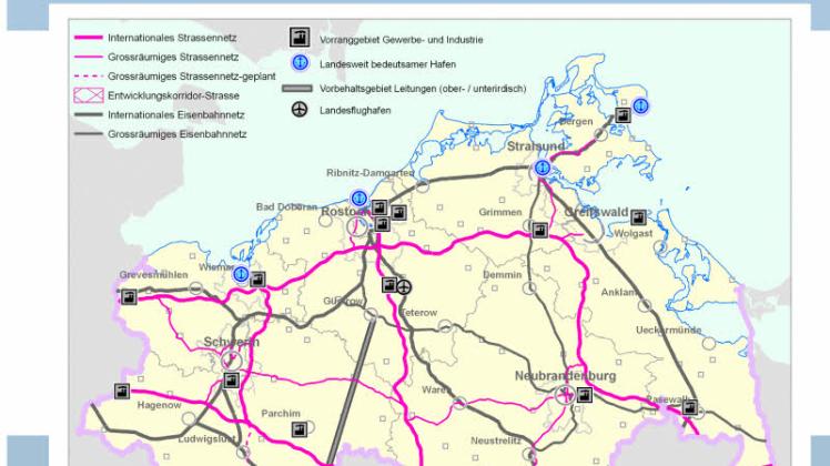 In dieser Karte ist eine mögliche Stromtrasse eingezeichnet. Doch das Land will sich nur einen Korridor vormerken, wenn es zu einer Änderung im Netzentwicklungsplan kommen sollte.   