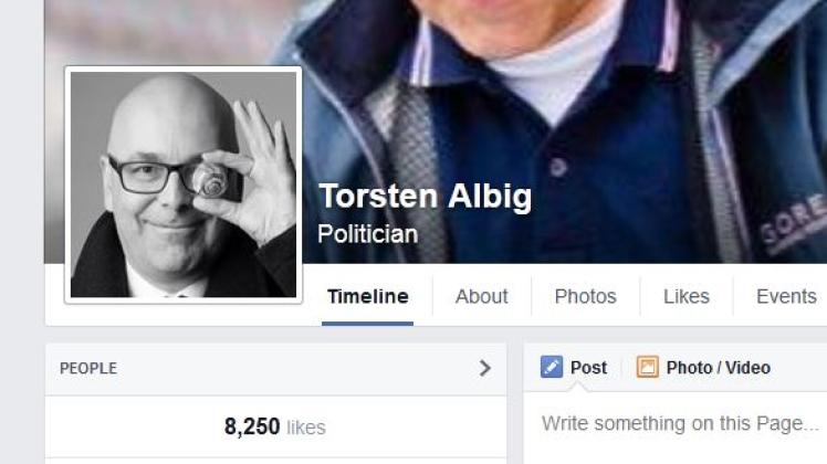 Die neue offizielle Facebookseite von Ministerpräsident Torsten Albig kommt ohne den Zusatz „Ministerpräsident für Schleswig-Holstein“ daher – dafür aber mit Schnecke.