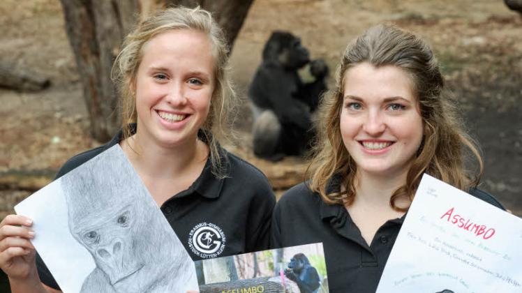 Ein Kinderbuch über Gorilla-Mann Assumbo haben Julia und Lara vom Erasmus-Gymnasium geschrieben und gestaltet.  