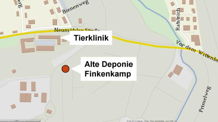 Rund 4,3 Hektar groß ist das Areal der ehemaligen Deponie Finkenkamp hinter der Tierklinik an der Neumühler Straße.
