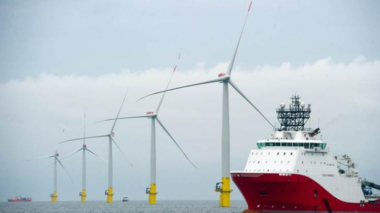 Insgesamt 80 Windenergieanlagen soll der Windpark Baltic 2 auf der Ostsee bei Sassnitz umfassen..  
