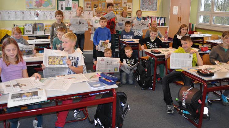 Die Mädchen und Jungen der Klasse 4a der Grundschule Eldekinder Grabow starteten gestern in das „Zisch-Projekt“ der SVZ.  