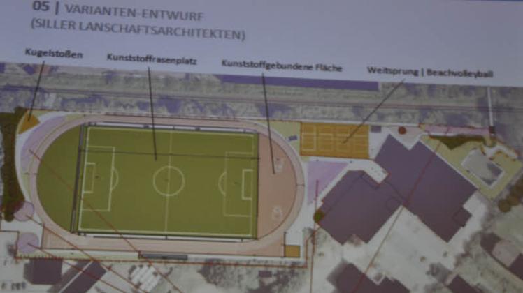 Grundsätzlich positiv bewertet wurde ein erster Planentwurf für eine Sanierung des Wilstermarsch-Stadions. 