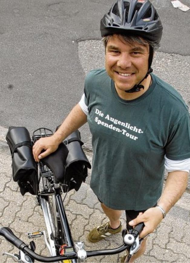 Dietmar Ruhfus wird in zwei Monaten 1400 Kilometer mit dem Fahrrad zurücklegen. Foto: ape