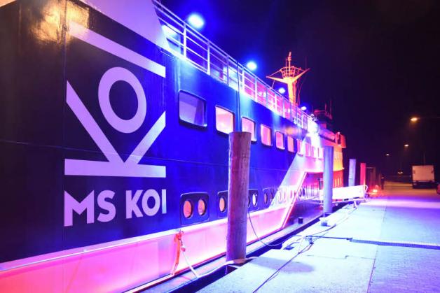 Das Partyschiff MS „Koi“ blieb sicher im Hörnumer Hafen liegen. 