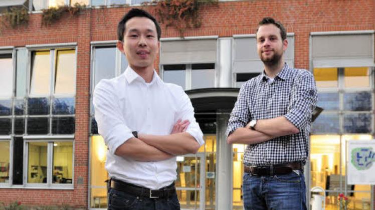 Die beiden Studenten Jeffrey Loh (li.) und Maximilian Weber sind dieVorstandsspitze von SUN. Loh studiert Betriebswirtschaft und Weber Wirtschaftsinformatik – beide im siebten Semester.  