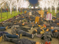 Studenten der Columbia University demonstrieren mit einem „Die-in“.