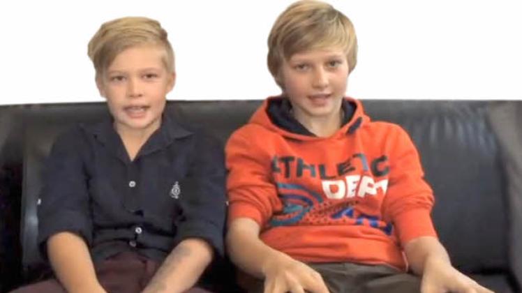 Carlos Saak (11) und Indy Smith (10) sind auf dem Weg, Youtube-Stars zu werden.